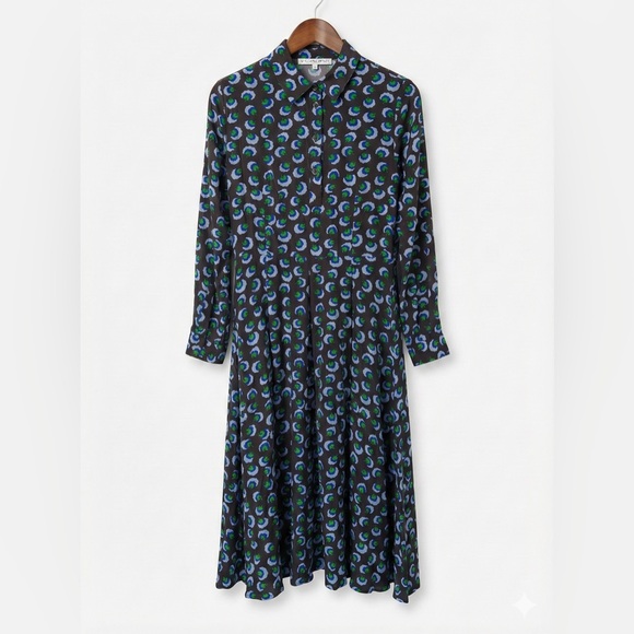 Stella Mccartney Dresses & Skirts - Stella McCartney Silk Shirt Dress Floral Blue Green Midi IT 38 US 2 / 4